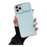 Funda Protector Deslizante Azul Para iPhone 11 Pro Max + Kit