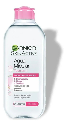 Agua Micelar Garnier Skin Active Todo En 1 X 400ml