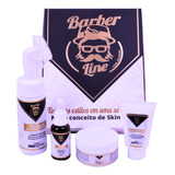 Kit Para Pele Skin Care Cuidado Limpeza Barber Line Unissex