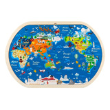Rompecabezas Puzzle Diseño Mapa Del Mundo Continentes