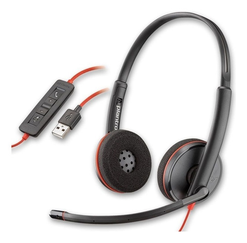 Poly Audífonos Micrófono Binaural Blackwire 3220 Usb A Negro