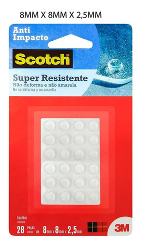 Protetor Anti Impacto Redondo 3m Scotch Tamanho (p) 28 Unid