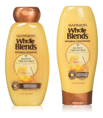 Champú Y Acondicionador Garnier Whole Blends Miel Tesoros,.