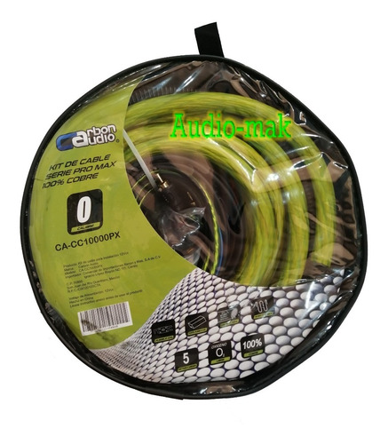 Kit De Instalacion Calibre 0 Pro Max Carbon Audio 100% Cobre