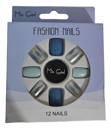 Mix Girls  Uñas 12 Pz 