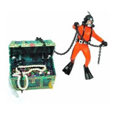 Enfeite Oxigenador Mergulhador Baú+ Compressor De Ar 
