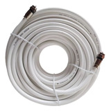 Cable Coaxial Chipa Rg6 X 30mts Blanco Con Conectores