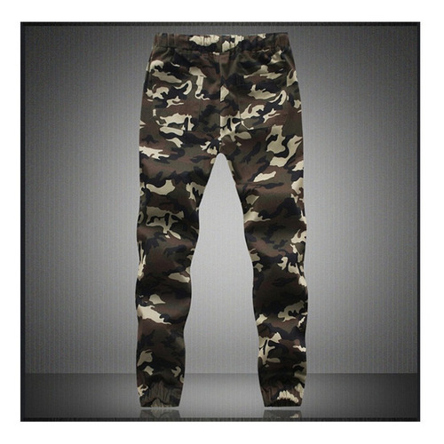 M-5x Mens Jogger Otoño Lápiz Harem Pantalones Hombre Camufla