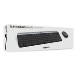 Teclado + Mouse Logitech Mk470 Wireless Slim Usb Negro