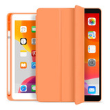 Capa iPad 7 E 8a Geração 10.2 Wb Slim Comp P/ Pencil Laranja