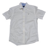 Camisa Manga Corta Tommy Hilfiger Xchico Xs Blanca