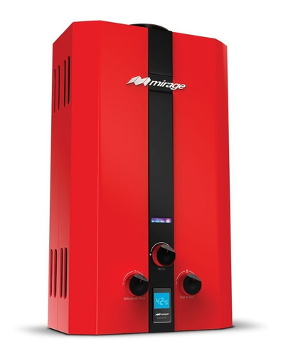 Calentador De Paso Boiler Mirage 6 Lt/min Rojo. Gas Natural