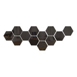 Adhesivo De Pared Extraíble De Vinilo Hexagonal Con Espejo 3