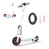 Scooter Eléctrico Patín S2-v2 32km/h 500w Adultos Plegable Base Con Iluminación Led De 4 Colores Con Pantalla Lcd Monopatin Electrico Motos Electricas Honey Whale Color Blanco