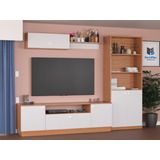 Combo Rack Tv + Biblioteca + Repisa Living Modular Rack