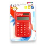 Calculadora De Bolsillo Celica Básica 8 Dígitos Ca-08 Rd Red