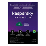 Antivirus Kaspersky Premium Para 5 Dispositivos Vig 1 Años