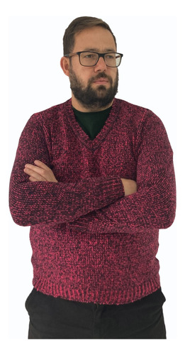 Blusa De Frio Suéter Masculino Lã Tricot Malha Grossa Casual