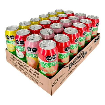 Boing Lata Jugo Frutas Sabores Surtidos 24pz Pack De 340ml | Meses sin interés