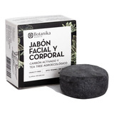 Jabon Facial Corporal Carbon Activado Tea Tree Botanika 90gr