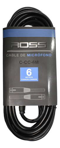 Cable Ross C-cc-6m Canon Canon Para Microfono 6 Metros