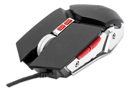 Mouse Gamer Manhattan Óptico, Alámbrico, Usb, 3200dpi Plata