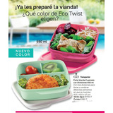 Cuadrado Tupperware Porta Vianda Con Division 550 Ml