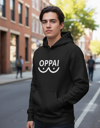 Sudadera Negra Oppai Anime | Envío gratis