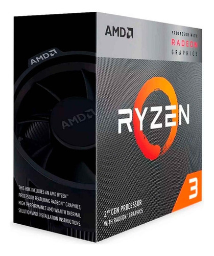 Procesador Ryzen 3 3200g C/graficos 4 Core 3.6/ 4.0 