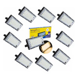 Paquete 10 Reflector Led Ultra Slim 50w Luz Calida Con Lupa 