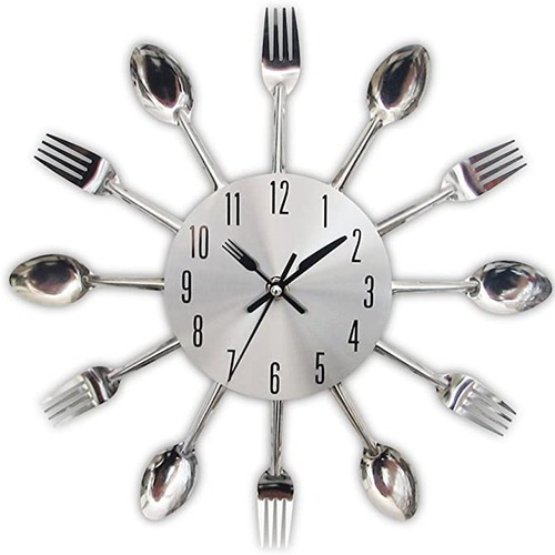 Reloj De Pared Para Cubiertos De Cocina Con Tenedores Y Cuch