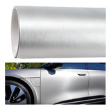 Vinil Automotriz Cepillado Plata Metal Brushed, 60 Cm X 3 Mt