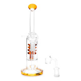 Bong Vidro 3mm Bee Hive Squadafum Dupla Filtragem 25cm Top 