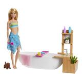 Muñeca Barbie Baño De Espuma Con Accesorios Mattel Lanus 