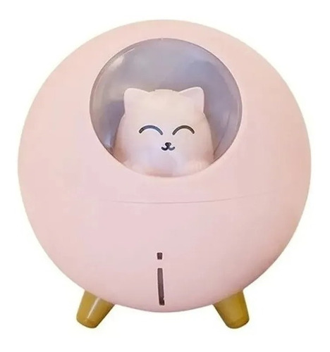 Humidificador Gato Aromaterapia Led 7 Colores