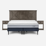 Cama Europea Rosen  Indie 2 Plazas Bd + Muebles Ray