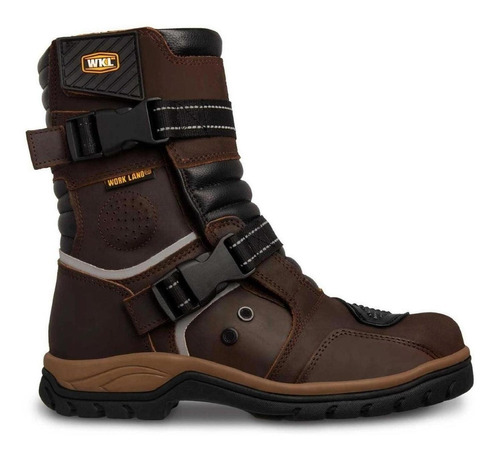 Botas Biker Hombre Motociclista Chopper Workland 2.0 Café