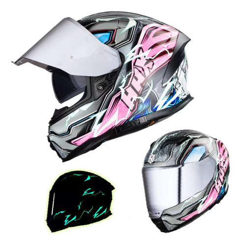 Hax Casco Motociclista Dot + Ece 06 Force Thunder