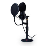 Kit Completo Dazz Microfone Sounds Base Antiruído Preto