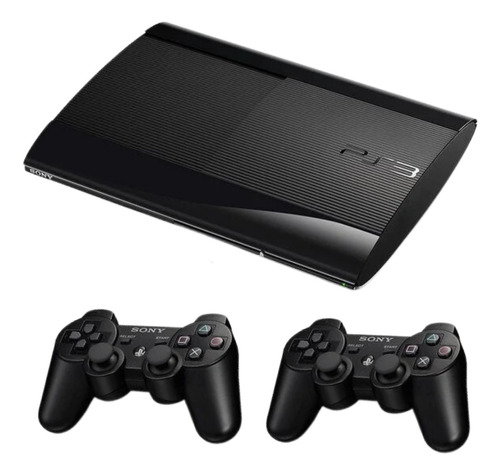 Playstation 3 Super Super Slim Preto 1tb 2 Controles Ps3 Sony 6 Jogos