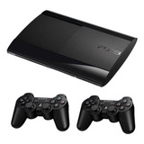 Playstation 3 Super Super Slim Preto 1tb 2 Controles Ps3 Sony 6 Jogos