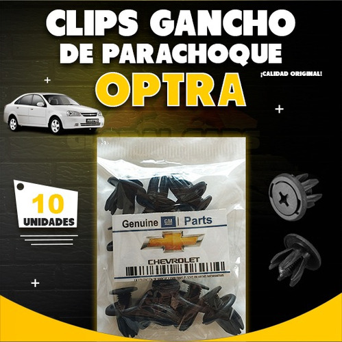 Gancho Clip Carroceria Parachoque Chevrolet Aveo Optra Spark Foto 3