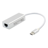 Adaptador Cable Usb Tipo C A Gigabit Ethernet Para Mac O Pc Color Blanco