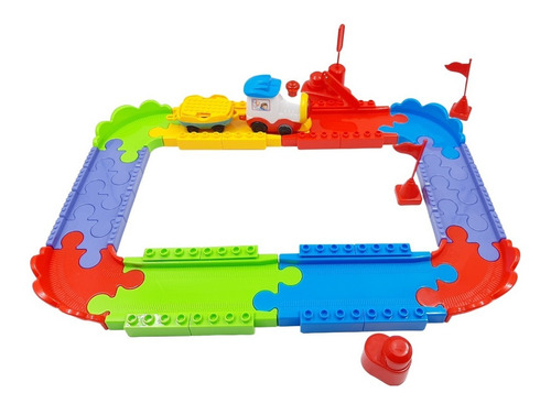 Tren Locomotora Para Bebes Con Puzzle Y Piezas Armables