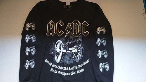 Ac/dc For Those Playera Manga Larga Aerosmith Led Zeppelin