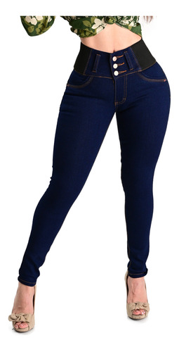 Pantalon De Mezclilla Dama Corte Colombiano Itzi Jeans 383