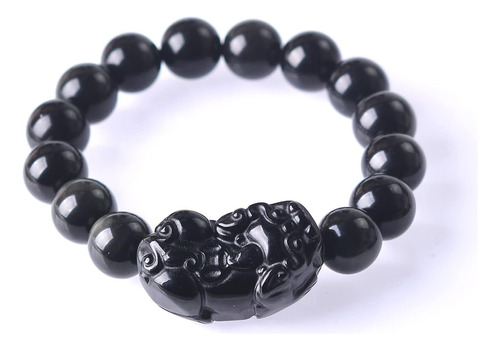 Ttxshyh Pulsera De Obsidiana Negra, Pulsera De Obsidiana Neg