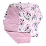 Pijama Feminino Flanelado Manga Longa E Calça Rosemari