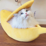Cama Pequeña Para Mascotas Con Forma De Plátano, Cálida, Sua