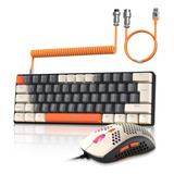 Rk-t60 - Teclado Mecánico Con Cable Y Mouse Para Juegos Port